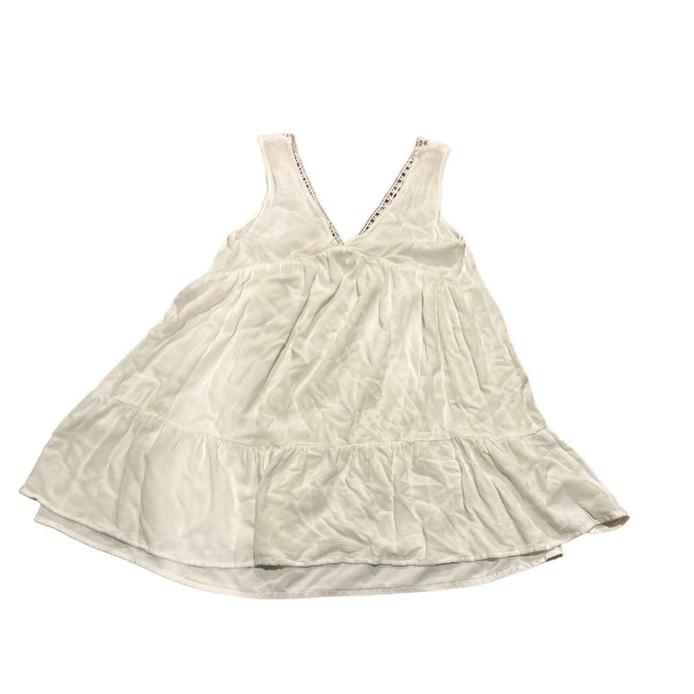 Sleaveless medium top embroidery white baby doll flowers lace - Picture 3 of 3